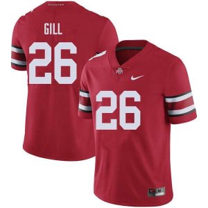 Men's Ohio State Buckeyes #26 Jaelen Gill Red Nike NCAA College Football Jersey Summer UOX2144EI